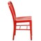 Merrick Lane Santorini 18 Inch Galvanized Steel Indoor/Outdoor Dining Chair with Slatted Back And Powder Coated Finish